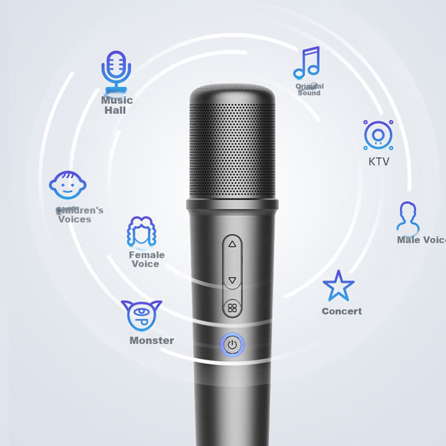 Микрофон беспроводной караоке Chunmai U8 для телевизора совместим с Samsung - изображение 5