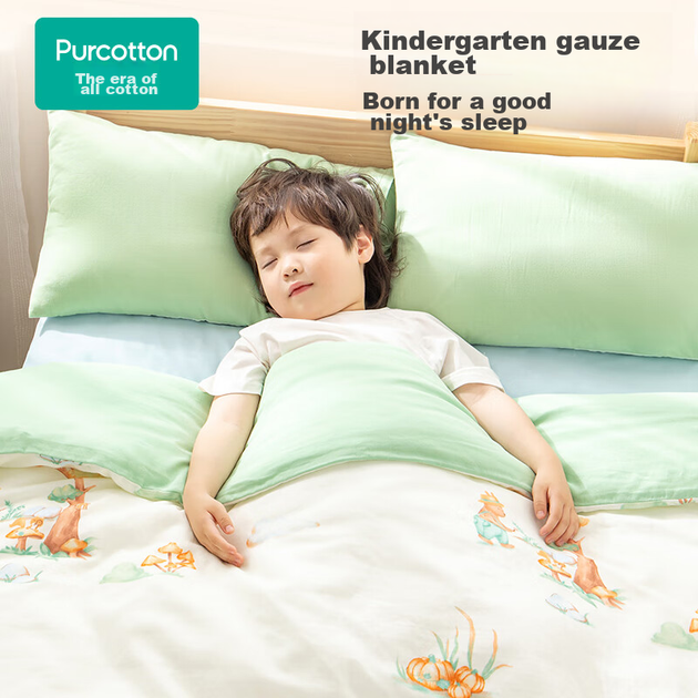 Детское одеяло PurCotton из марлевого хлопка, всесезонное, для детского сада, 1.2×1.5 м - изображение 6
