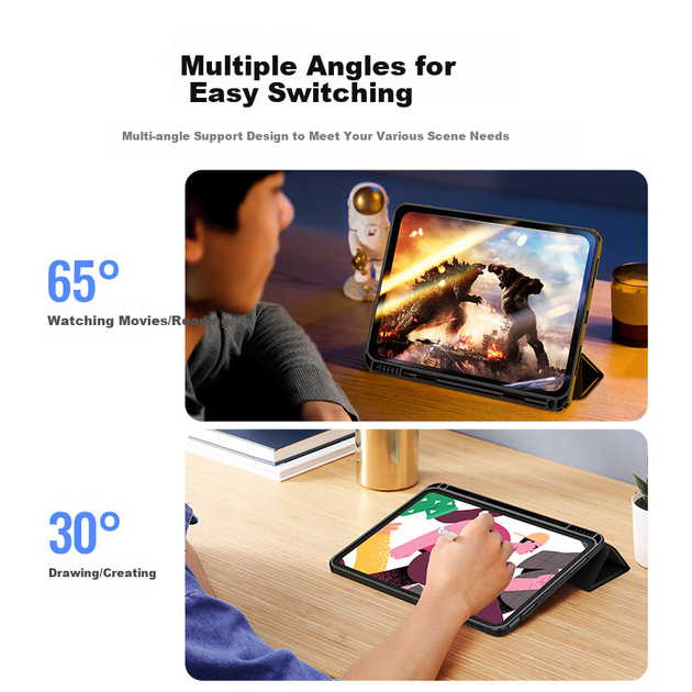 Магнитный двусторонний чехол UGREEN Smart для iPad Air 8, совместимый с моделями Air 11 дюймов 2020/2026 годов, чип M4, универсальный размер для Air 7/6/5/4, тонкий защитный чехол для планшета Apple с функцией отвода тепла. - Фото 5 Магнитный двусторонний чехол UGREEN Smart для iPad Air 8, совместимый с моделями Air 11 дюймов 2020/2026 годов, чип M4, универсальный размер для Air 7/6/5/4, тонкий защитный чехол для планшета Apple с функцией отвода тепла. - изображение 5
