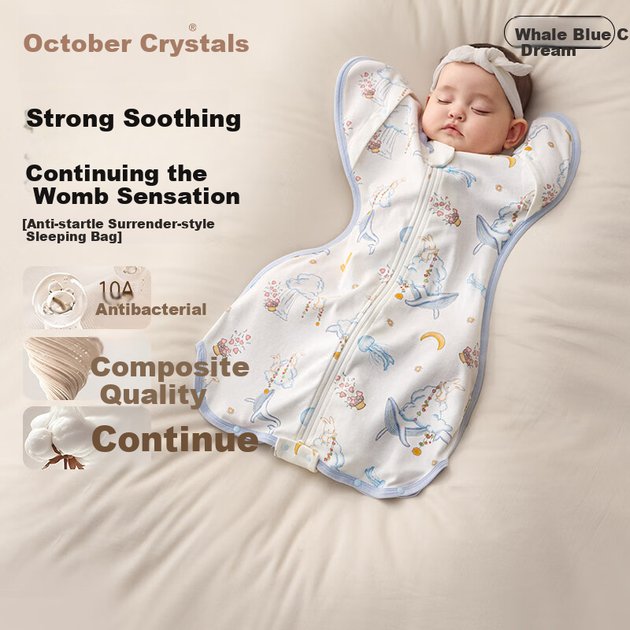 Універсальна піжама-мішок для сну October Crystals Baby Anti-Startle, розмір M, цільний елемент, універсальний, Jinglan Yunmeng - зображення 9