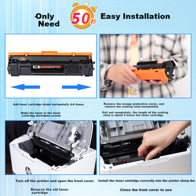 Сумісний з картриджем Tianmo HP M30w для принтера HP LaserJet Pro MFP M30a, порошковим друкарським матеріалом SHNGC-1701, міні-тонером, блоком фотобарабана Y5S50A Y5S54A та картриджем з тонером - зображення 7