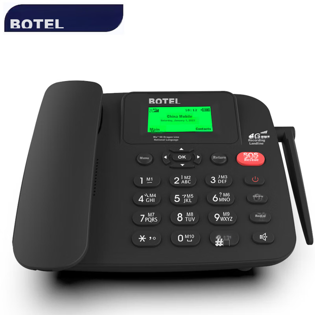 Стаціонарний телефон Baotaier W269, 4G, із SIM-картою, функція запису, чорний - Фото 7 Стаціонарний телефон Baotaier W269, 4G, із SIM-картою, функція запису, чорний - зображення 7