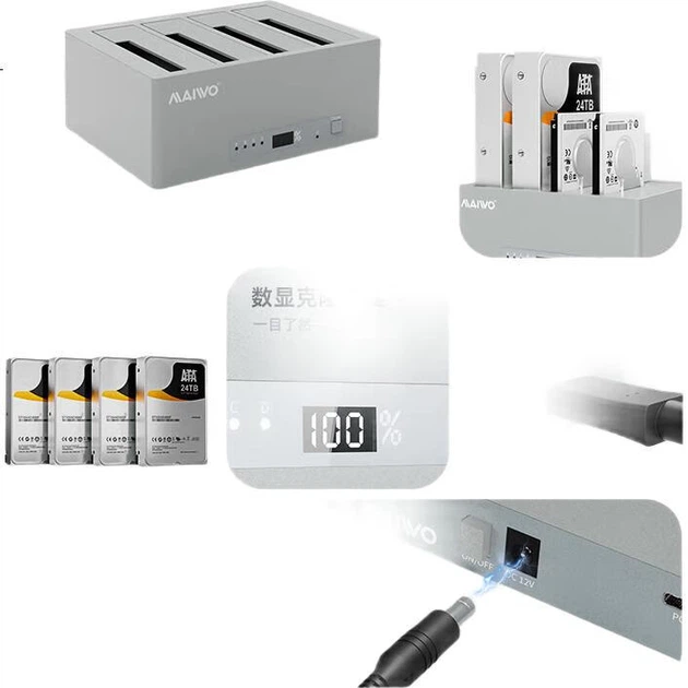 Док-станция для дисков MAIWO K3084CL 4 отсека SATA3 - Фото 2 Док-станция для дисков MAIWO K3084CL 4 отсека SATA3 - изображение 2