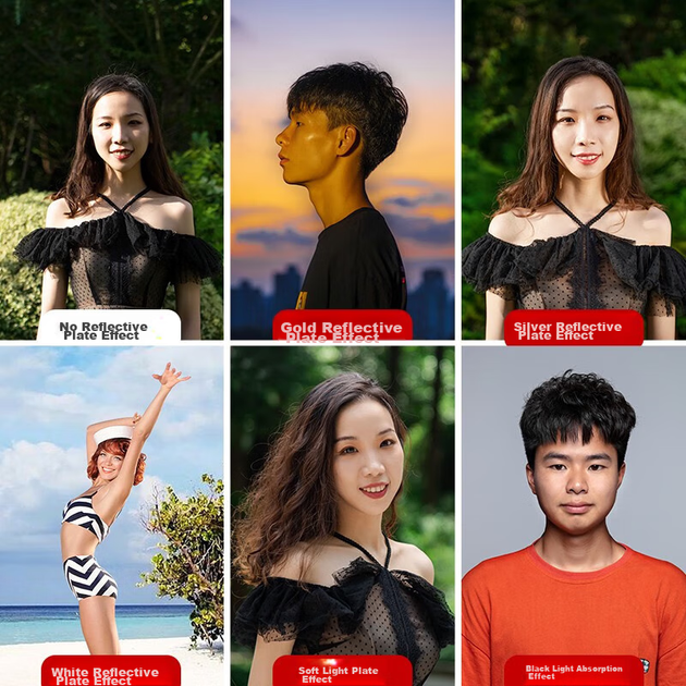 JINBEI Пятидюймовый отражатель для фотостудии, складной, для заполняющего света, портативный, для уличной фотосъемки, софтбокс, золотистый, серебристый, черный, белый, оборудование, 80-дюймовый пятидюймовый отражатель - изображение 6