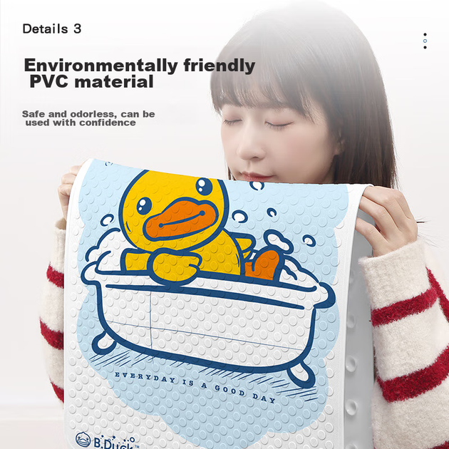 Dajiang, нековзний килимок для ванної кімнати з принтом Little Yellow Duck, дитячий душ, килимок для ванної кімнати, що запобігає падінню, 50x80 см - изображение 8