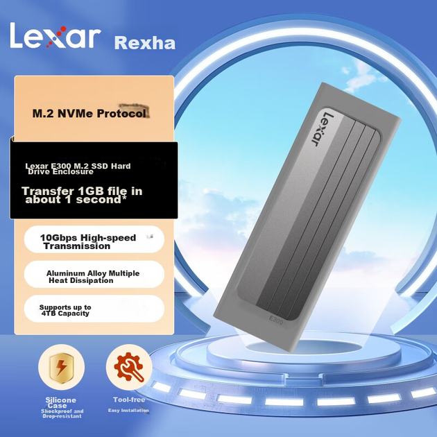 Корпус для SSD Lexar M.2 NVMe, Type-C, металлический, для ноутбуков и Apple - изображение 4