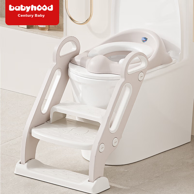 Дитяче сидіння для унітазу Babyhood 132 зі сходинкою та м'якою подушкою, молочно-кавове - Фото 8 Дитяче сидіння для унітазу Babyhood 132 зі сходинкою та м'якою подушкою, молочно-кавове - зображення 8