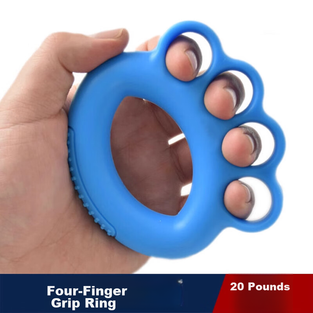 Набор Duweike Hand Grip эспандеров силиконовых для рук, 4 предмета, 1-50 фунтов, синий - изображение 8