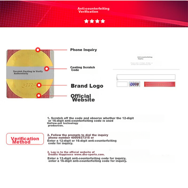 Ракетка для настільного тенісу DHS, шестизіркова пряма ручка H6006, реверсивна гума, одинарна ракетка з футляром для ракетки + м'яч для настільного тенісу - зображення 11