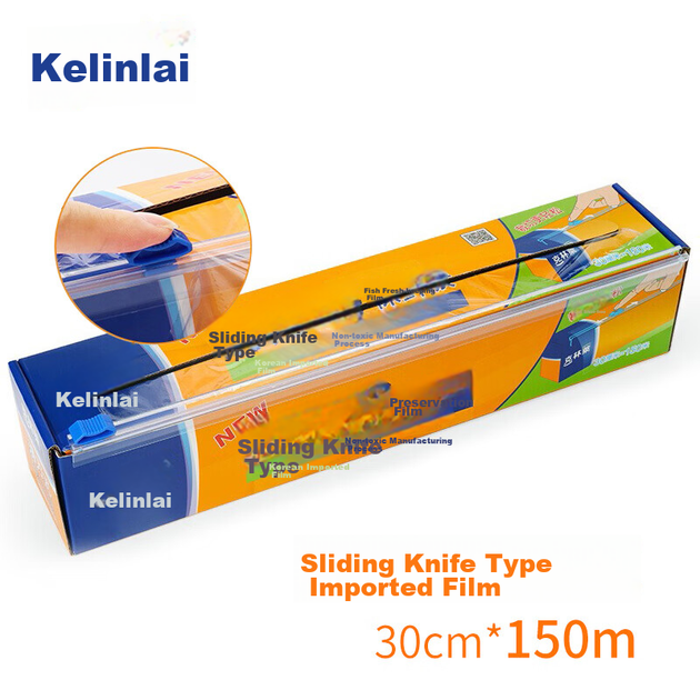 Пленка Kelinlai пищевая одноразовая с ножом-дозатором, 30x150м, термостойкая - изображение 11