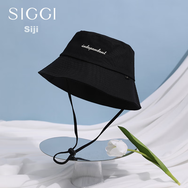 Солнцезащитная шляпа Siggi для женщин, для весны и лета, большая по размеру, солнцезащитная кепка с защитой от УФ-излучения для мужчин, складная, черная, 57 см. - изображение 9