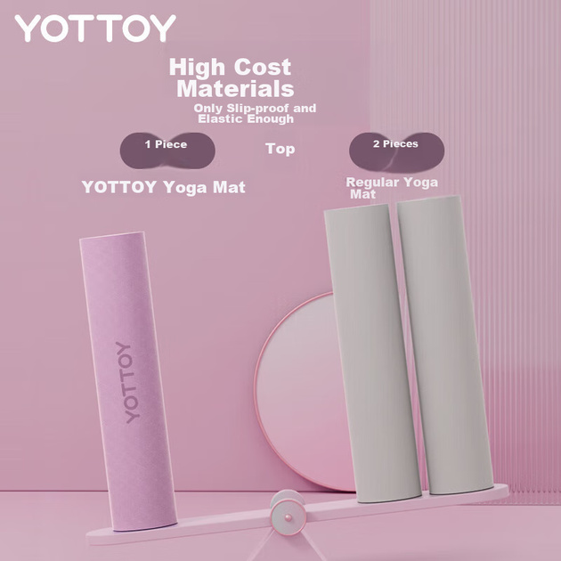 Килимок для йоги Yottoy, потовщений нековзний килимок для фітнесу, розширений 185*80 см, для початківців, чоловіків та жінок, товщина 9 мм, килимок для домашнього використання - Фото 6 Килимок для йоги Yottoy, потовщений нековзний килимок для фітнесу, розширений 185*80 см, для початківців, чоловіків та жінок, товщина 9 мм, килимок для домашнього використання - изображение 6