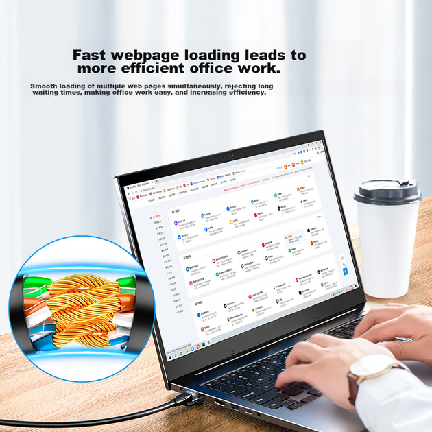 Патч-корд SAMZHE Cat 6 1 Гбит/с 50 м Черный (WD6500) - изображение 6