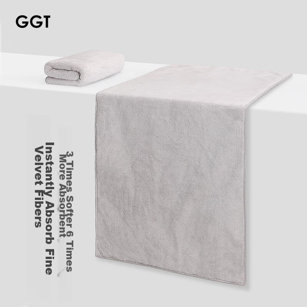 Полотенце для лица GGT Snowflake бархатное впитывающее серо-белое - Фото 7 Полотенце для лица GGT Snowflake бархатное впитывающее серо-белое - изображение 7