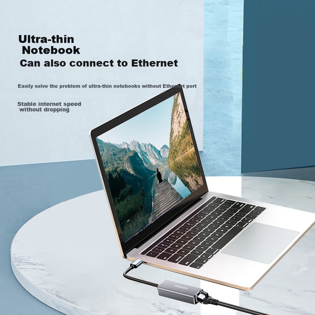 Хаб Lenovo Type-C на Gigabit Ethernet, RJ45, для ноутбука, разветвитель - Фото 5 Хаб Lenovo Type-C на Gigabit Ethernet, RJ45, для ноутбука, разветвитель - изображение 5