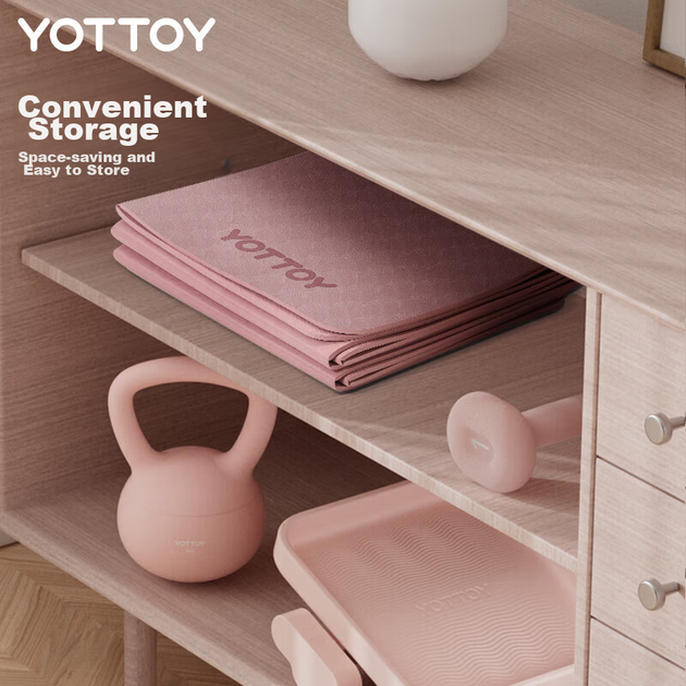 Складаний килимок для йоги Yottoy, портативний килимок для сну для студентів, нековзний широкий легкий килимок для фітнесу для домашнього використання - зображення 7