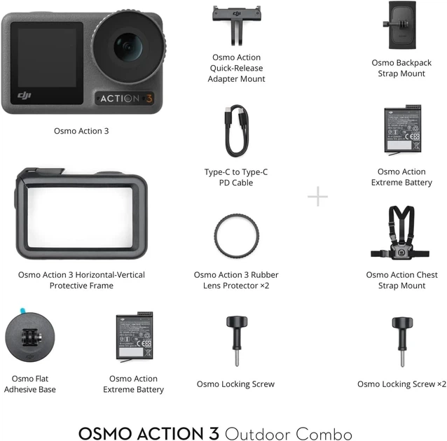 Экшн-камера DJI Osmo Action 3 Outdoor Combo / 120fps / Wi-Fi / Влагозащищенная / Черно-серый (102155362) - Б/У - изображение 7