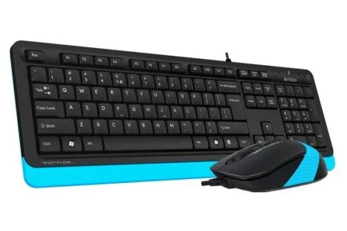 Комплект A4Tech Fstyler Sleek Multimedia Comfort F1010, Black/Blue, клавіатура+миша, USB - зображення 2