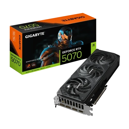 Відеокарта GeForce RTX 5070, Gigabyte, WINDFORCE OC SFF, 12Gb GDDR7 (GV-N5070WF3OC-12GD) - Фото 1 Відеокарта GeForce RTX 5070, Gigabyte, WINDFORCE OC SFF, 12Gb GDDR7 (GV-N5070WF3OC-12GD) - зображення 1