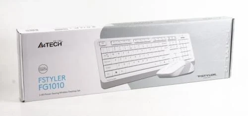 Комплект беспроводной A4tech Fstyler FG1010, White+Grey - Фото 4 Комплект беспроводной A4tech Fstyler FG1010, White+Grey - изображение 4