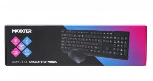 Комплект Maxxter KMS-CM-01-UA (клавиатура+мышь) Black, USB - изображение 5