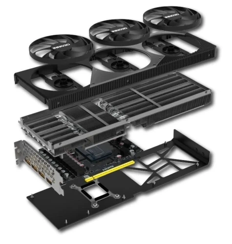 Видеокарта GeForce RTX 5070 Ti, Inno3D, X3 OC, 16Gb GDDR7 (N507T3-16D7X-176068N) - изображение 4