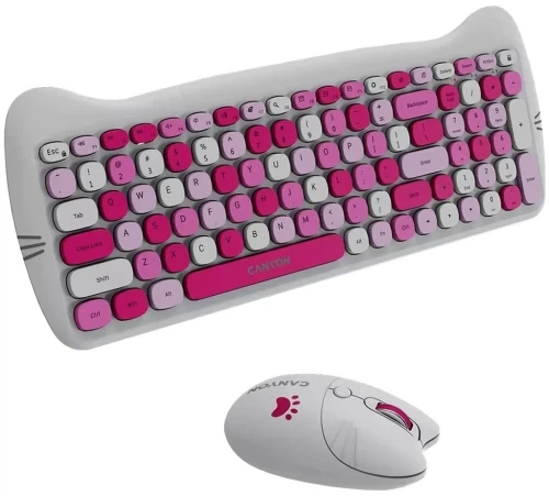 Комплект беспроводной Canyon HSET-W6 "Kitty Edition", Pink (CNS-HSETW6PK) - Фото 4 Комплект беспроводной Canyon HSET-W6 "Kitty Edition", Pink (CNS-HSETW6PK) - изображение 4