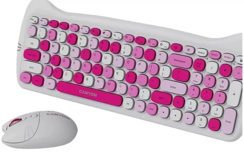 Комплект беспроводной Canyon HSET-W6 "Kitty Edition", Pink (CNS-HSETW6PK) - Фото 5 Комплект беспроводной Canyon HSET-W6 "Kitty Edition", Pink (CNS-HSETW6PK) - изображение 5