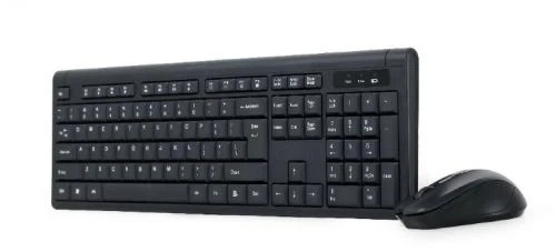Комплект беспроводной Gembird KBS-WM-03-UA, Black (клавиатура+мышь) - Фото 2 Комплект беспроводной Gembird KBS-WM-03-UA, Black (клавиатура+мышь) - изображение 2