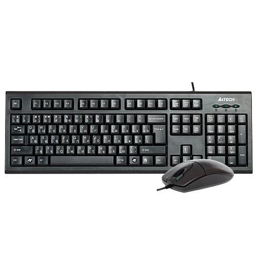 Комплект A4Tech KR-8520D, Black, проводной, USB - Фото 1 Комплект A4Tech KR-8520D, Black, проводной, USB - изображение 1