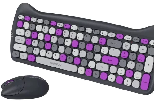 Комплект беспроводной Canyon HSET-W6 "Kitty Edition", Violet (CNS-HSETW6VT) - изображение 3