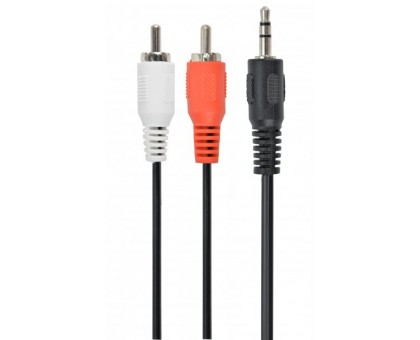 Аудіокабель Cablexpert CCA-458/0.2, 3.5 мм 2xRCA, 0,2 м, Black - Фото 1 Аудіокабель Cablexpert CCA-458/0.2, 3.5 мм 2xRCA, 0,2 м, Black - зображення 1