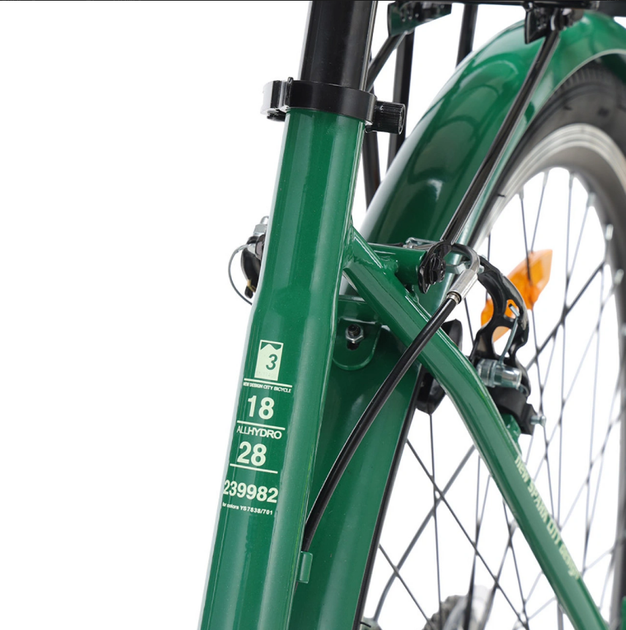 Велосипед SPARK CITY CELINE 28`` ал18`` жв v-brake с корзиной зелёный - изображение 4