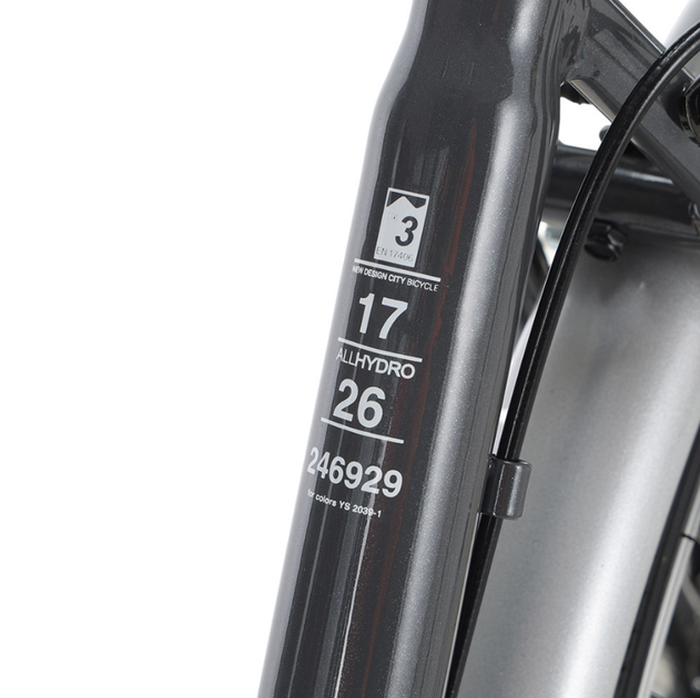 Велосипед SPARK CITY REINE 26`` ал17`` жв v-brake с корзиной графитовый - изображение 5