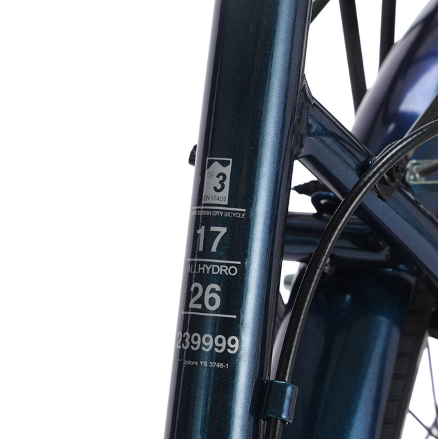 Велосипед SPARK CITY BELLE 26` ал17'' жв v-brake з кошиком темно-синій - Фото 5 Велосипед SPARK CITY BELLE 26` ал17'' жв v-brake з кошиком темно-синій - зображення 5