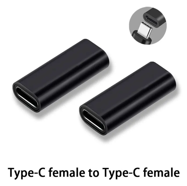 Переходник адаптер Type-C to Type-C USB3.1 мама-мама Black (500435) - изображение 2