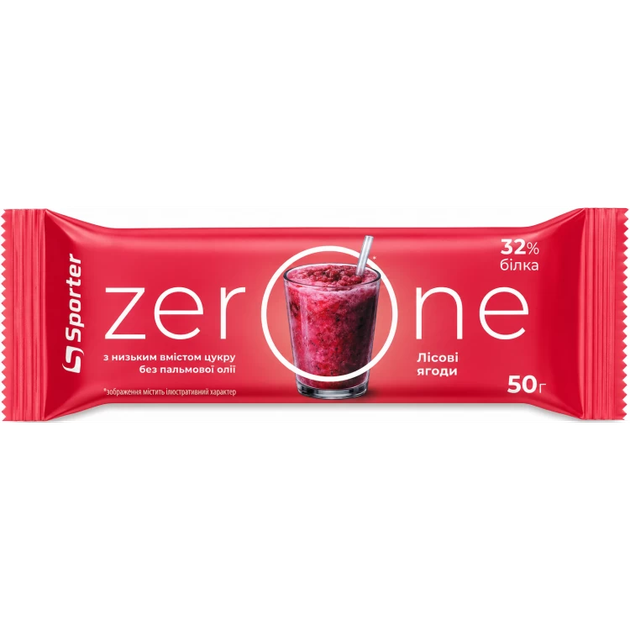 Протеиновый батончик, Zero One Protein Bar, Sporter, 50 грамм (Лесные ягоды) - Фото 1 Протеиновый батончик, Zero One Protein Bar, Sporter, 50 грамм (Лесные ягоды) - изображение 1