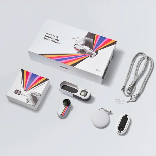 Экшн-камера Insta360 GO 3S Retro Bundle (Special Edition) Canvas White 128G - Фото 6 Экшн-камера Insta360 GO 3S Retro Bundle (Special Edition) Canvas White 128G - изображение 6