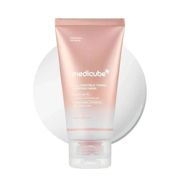 Тонізуюча колагенова маска-плівка Medicube Collagen Milk Toning Wrapping Mask 75 ml - Фото 1 Тонізуюча колагенова маска-плівка Medicube Collagen Milk Toning Wrapping Mask 75 ml - изображение 1