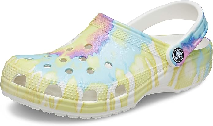 Жіночі крокси класік Crocs Classic Tie Dye Graphic Clog White/Multi (37-38, різнокольоровий) - изображение 2