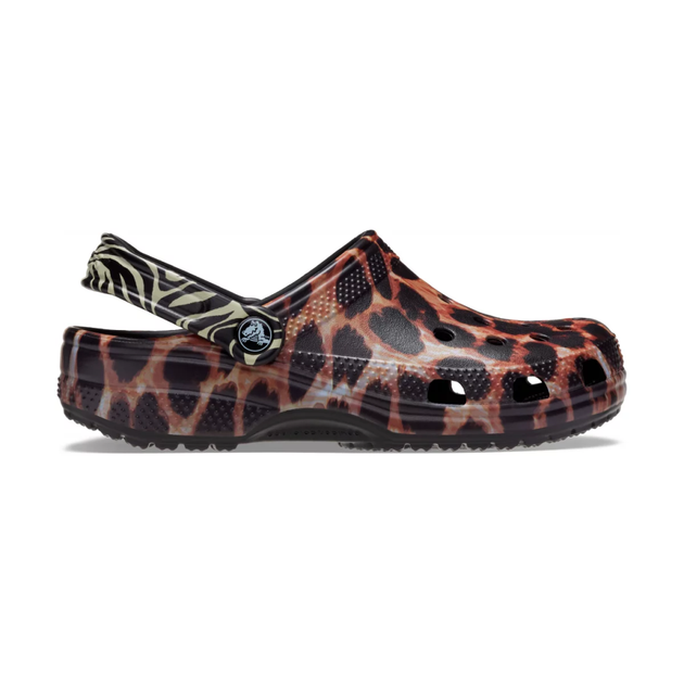 Жіночі крокси класік Crocs Classic Clog Animal Remix Brown/Black (36-37, коричневий) - Фото 2 Жіночі крокси класік Crocs Classic Clog Animal Remix Brown/Black (36-37, коричневий) - изображение 2