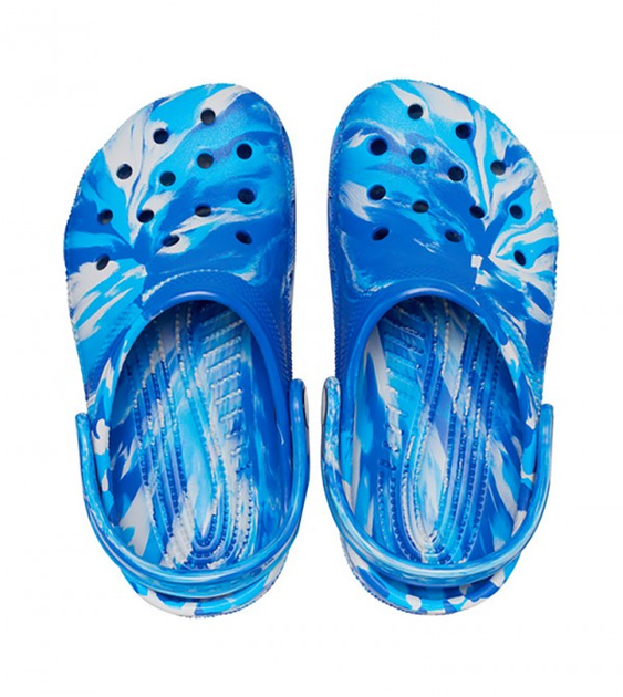 Чоловічі крокси класік Crocs Classic Marbled Clog Blue (46-47, синій) - Фото 3 Чоловічі крокси класік Crocs Classic Marbled Clog Blue (46-47, синій) - зображення 3