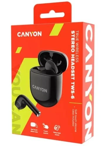 Навушники Canyon TWS-6, Black (CNS-TWS6B) - зображення 4