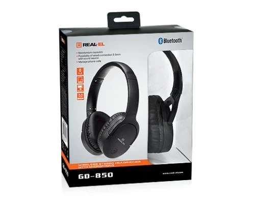 Навушники REAL-EL GD-850, Black, Bluetooth (GD-850) - зображення 6