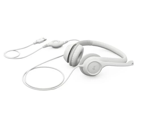 Наушники Logitech H390, Off-White, USB (981-001286) - Фото 4 Наушники Logitech H390, Off-White, USB (981-001286) - изображение 4
