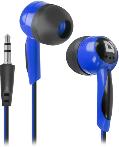 Наушники Defender Basic 604, Black/Blue (63608) - Фото 1 Наушники Defender Basic 604, Black/Blue (63608) - изображение 1
