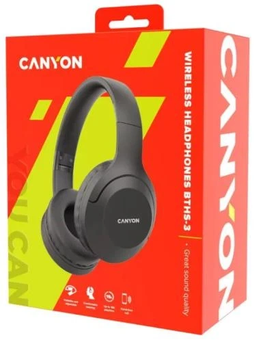 Наушники Canyon BTHS-3, Dark Grey, беспроводные (CNS-CBTHS3DG) - изображение 5
