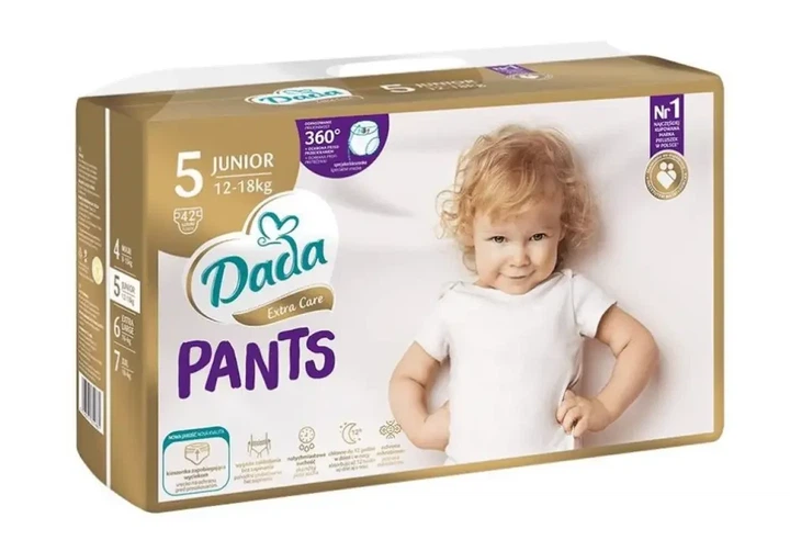 Підгузки-трусики Dada Pants Розмір 5 (12-18 кг) 42 шт - Фото 1 Підгузки-трусики Dada Pants Розмір 5 (12-18 кг) 42 шт - изображение 1