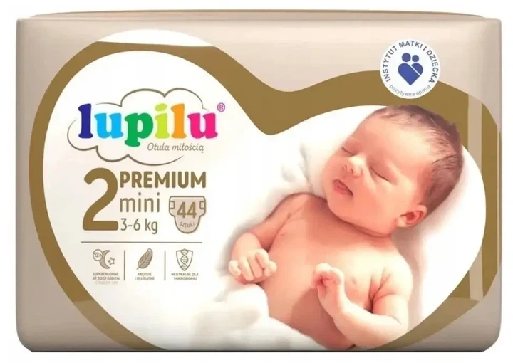 Підгузки памперси Lupilu Premium Розмір 2 (3-6 кг) 44 шт - Фото 1 Підгузки памперси Lupilu Premium Розмір 2 (3-6 кг) 44 шт - изображение 1