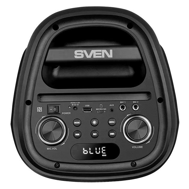 Акустична система Bluetooth 100 Вт акумулятор 4400 мА·год для пікніка переносна чорний Sven HM-0128 - зображення 7